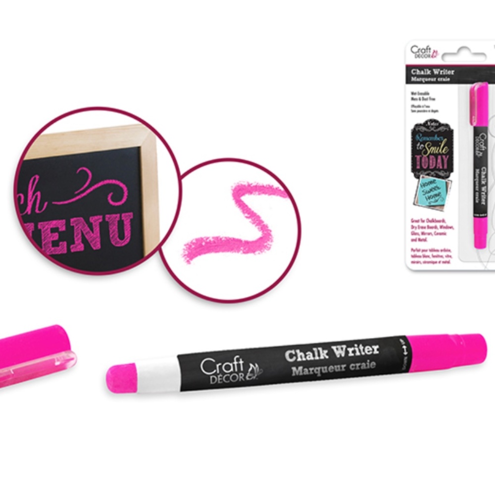Chalk Writer Blister-Carded Hot Pink